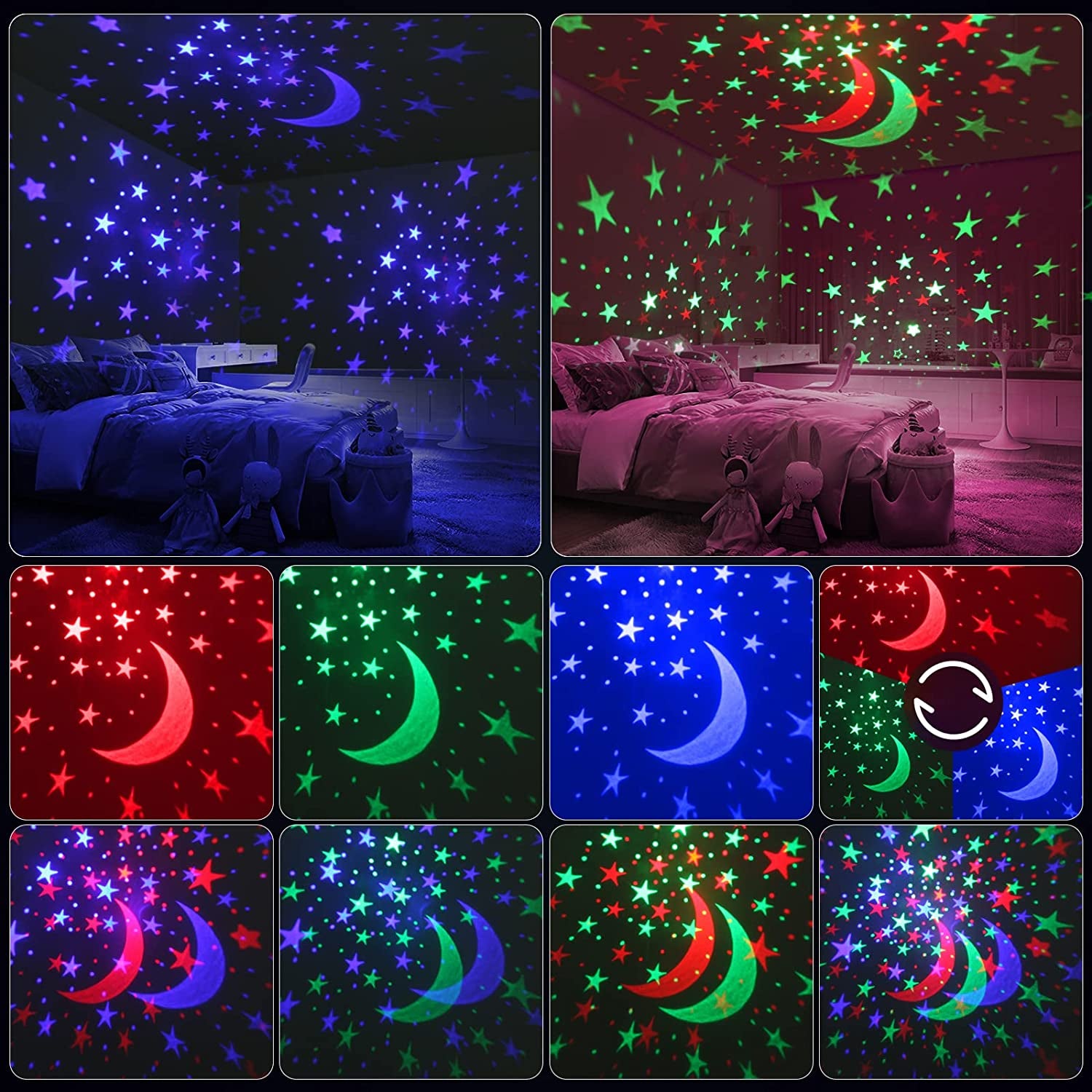 Baby Night Light Star Projector Sound Machine