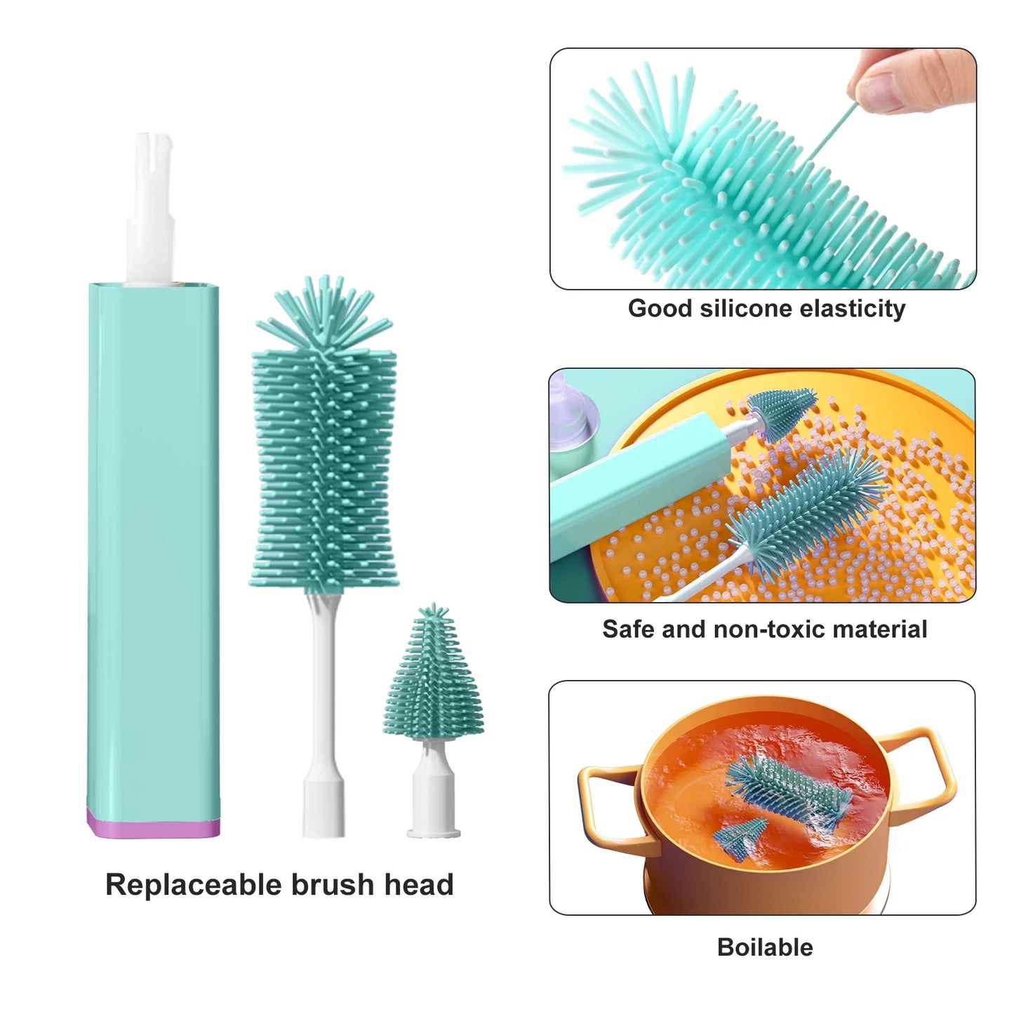 Electric Baby Bottle Brush Cleaner Set